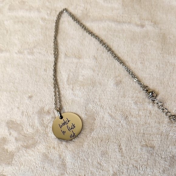 Watch Le F*ck Out Necklace Silver Tone - Picture 10 of 11